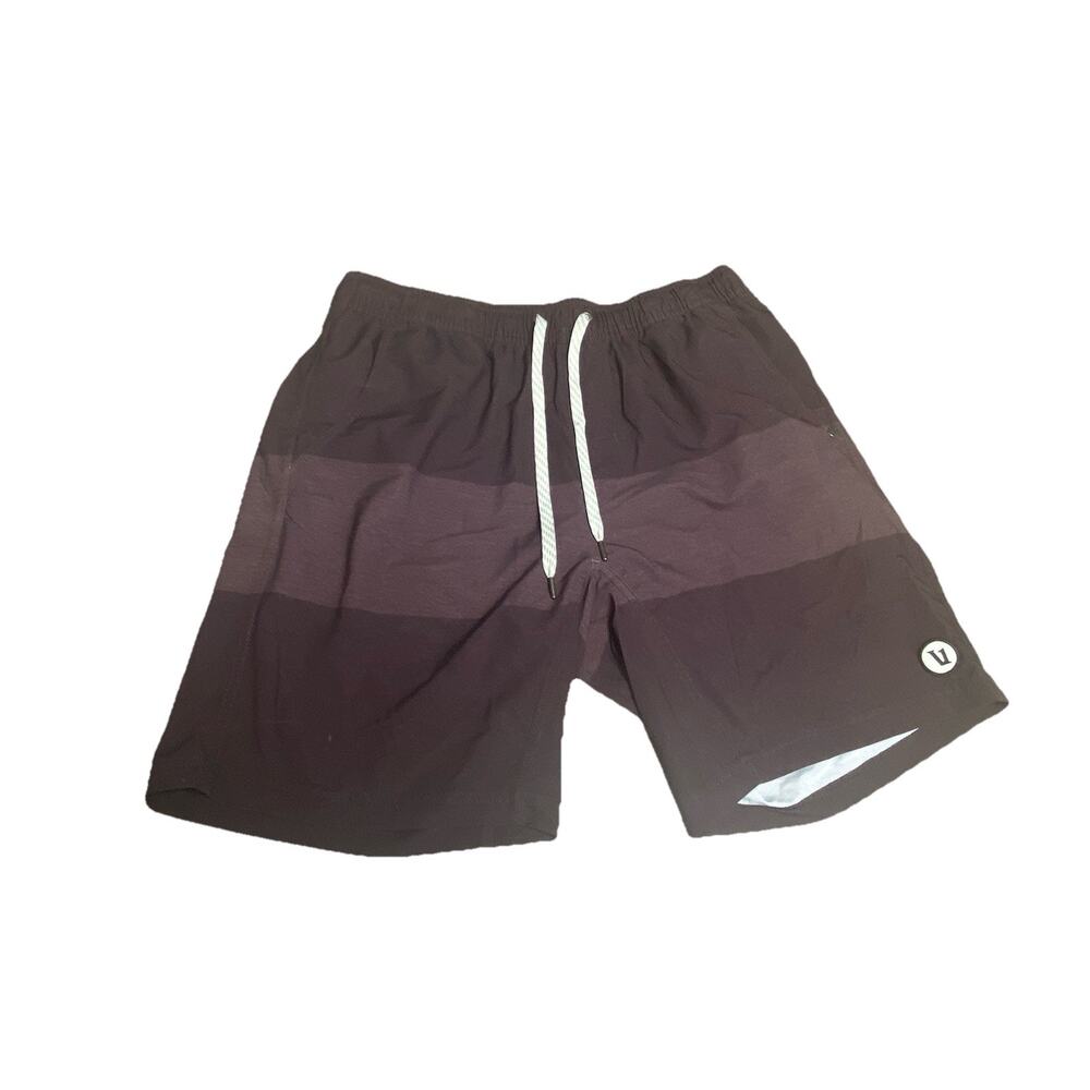 Vuori Athletic KORE Performance Shorts Lined Drawstring Activewear burgundy sz S